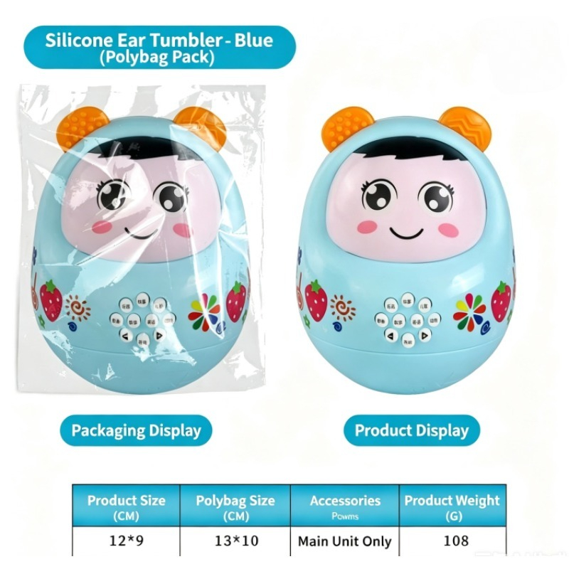 Kids Light Blue Roly Poly Tumb - Kids Education Rhymes ulasan dan harga