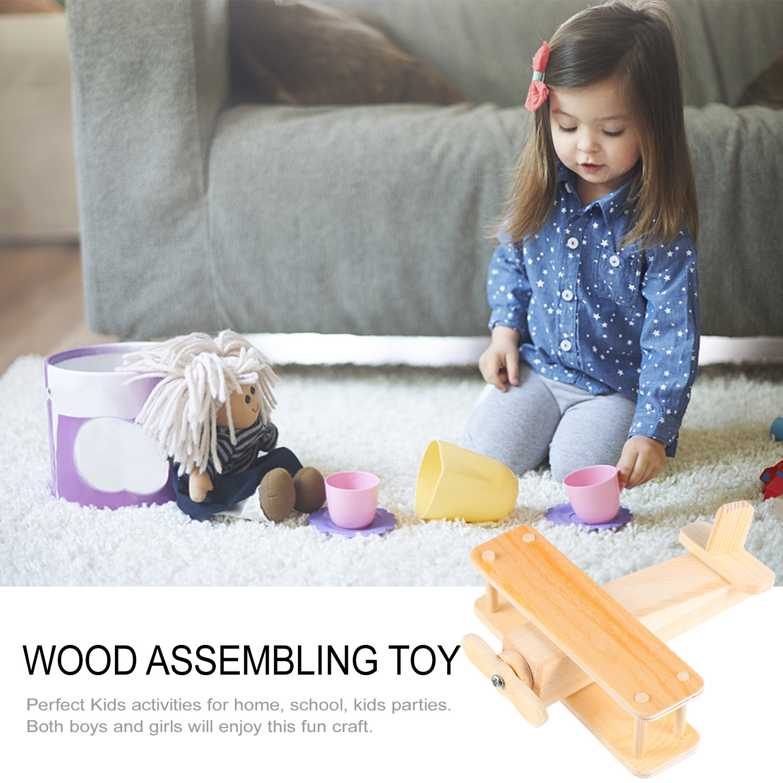 1Set Wooden Glider DIY Assembl - Kids Education Activities ulasan dan harga