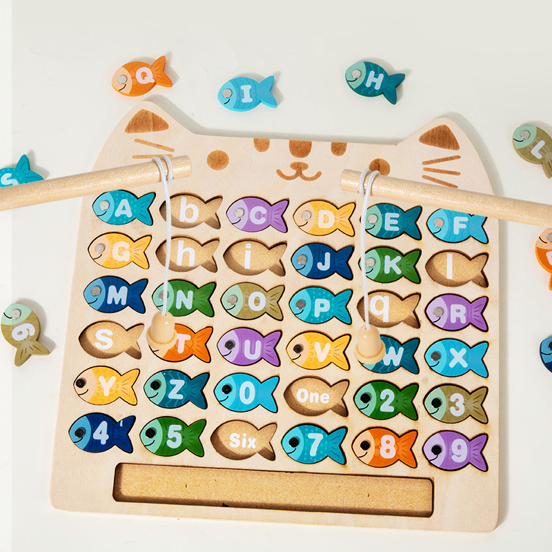 Wooden Magnetic Fishing Game K - Abc Kids Early Education ulasan dan harga