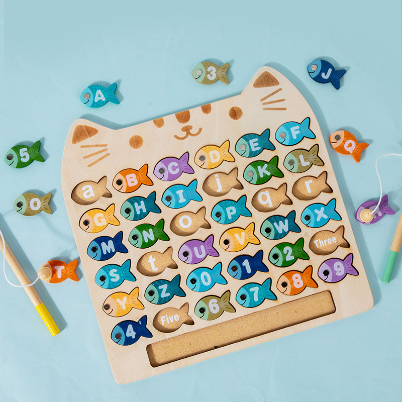 Wooden Magnetic Fishing Game K - Abc Kids Early Education ulasan dan harga