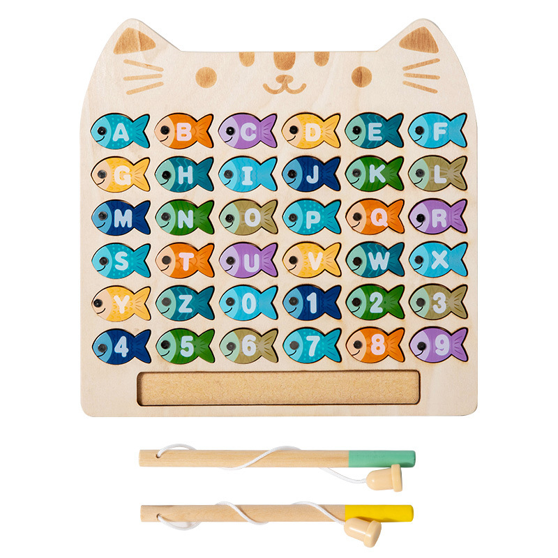 Wooden Magnetic Fishing Game K - Abc Kids Early Education ulasan dan harga