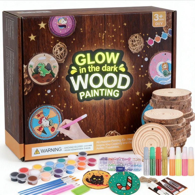 Kids Glow in Dark Wood Paintin - Kids Education Activities ulasan dan harga