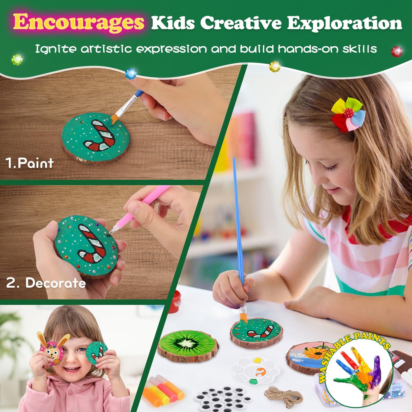 Kids Glow in Dark Wood Paintin - Kids Education Activities ulasan dan harga