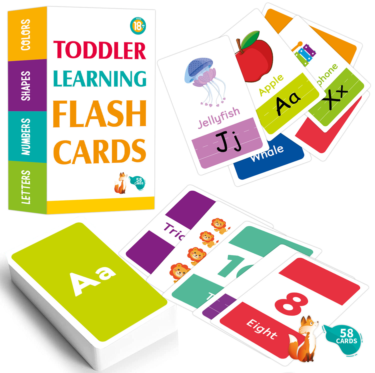 58PCS ABC Alphabet Flashcards  - Abc Kids Early Education ulasan dan harga