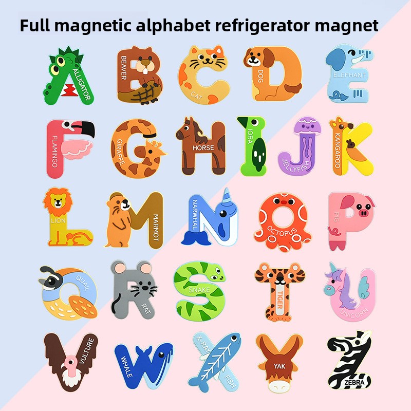 Cute Animal Alphabet Fridge Ma - Abc Kids Early Education ulasan dan harga